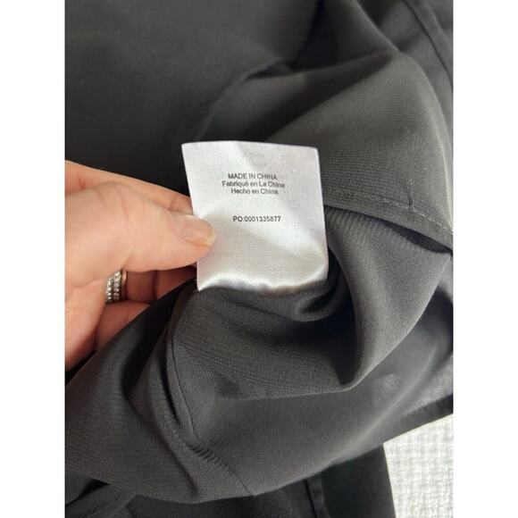 ANTHROPOLOGIE Allison New York Dress XSP Black Embroidery Ruffle Prairie Cottage - Picture 7 of 9